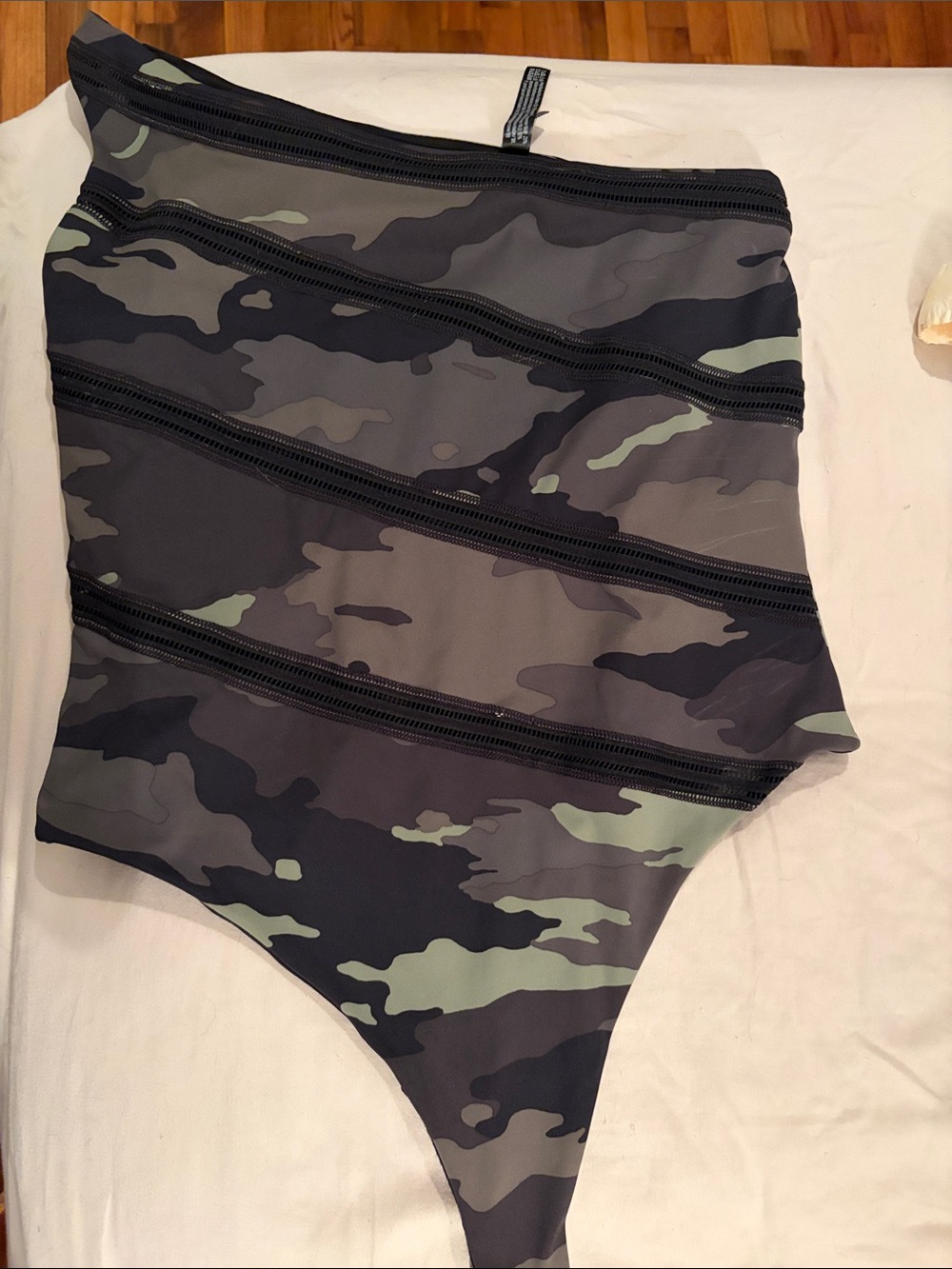Camouflage Strapless Bodysuit - thong